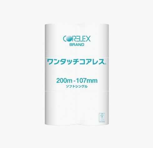 業務用ワンタッチコアレス 200m｜107㎜｜6R｜シングル